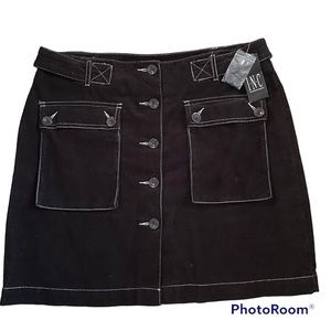NWT INC (International Concepts) Brown Corduroy Skirt Size 12